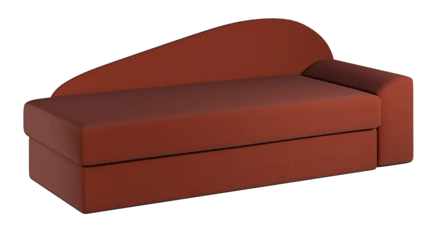 MELISA válenda celočalouněná, provedení pravé, látka BEST 10 - látka cihlová